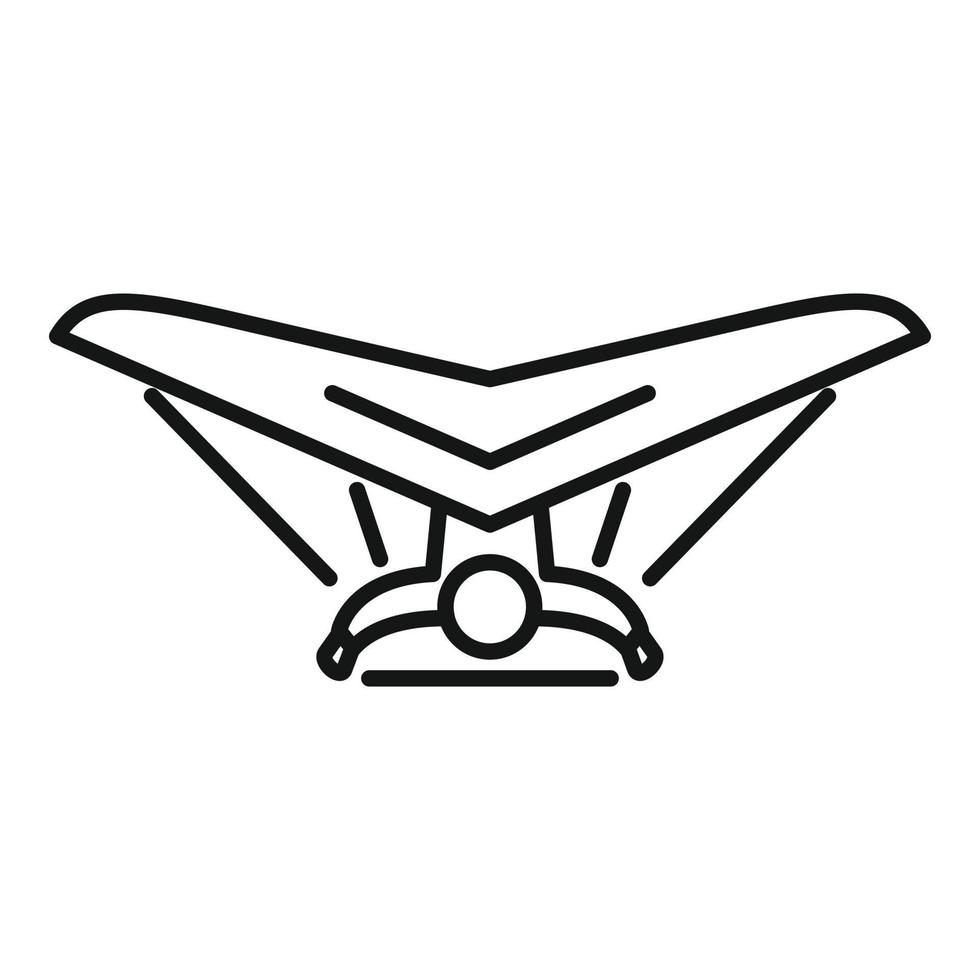 Para glider icon outline vector. Air fly vector