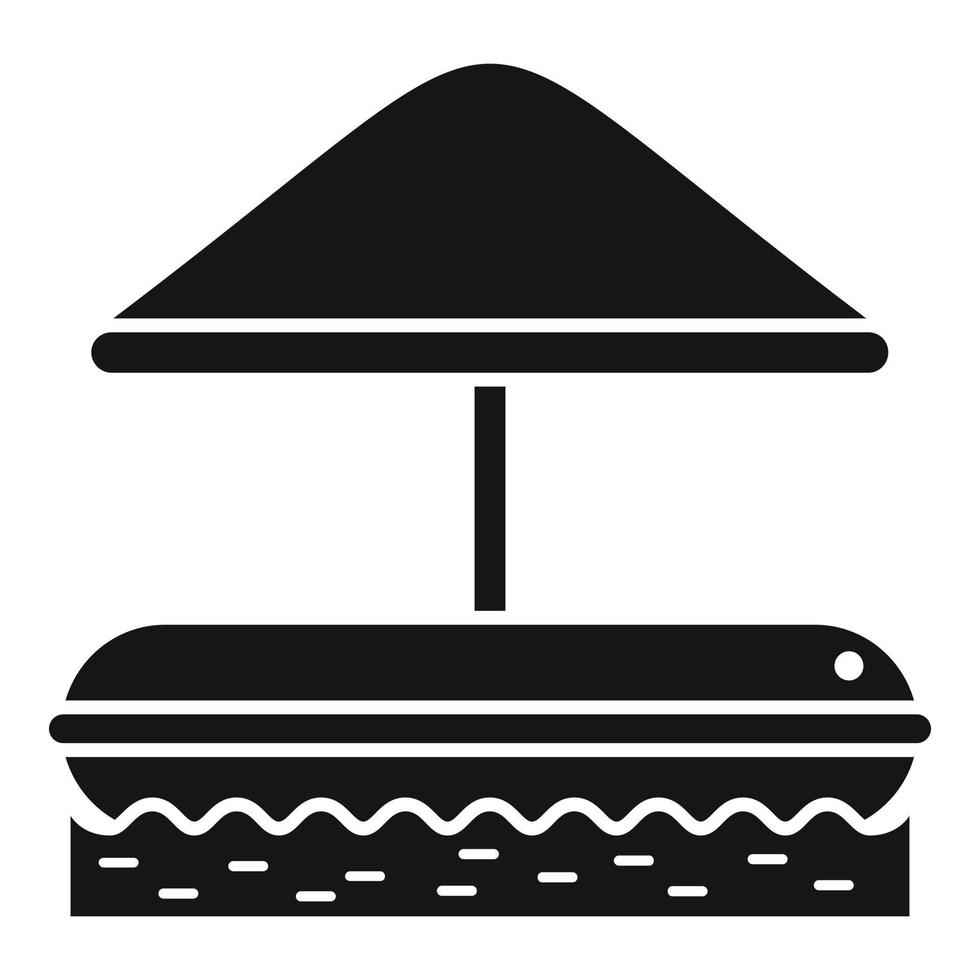 Kid umbrella tool icon simple vector. Water park vector