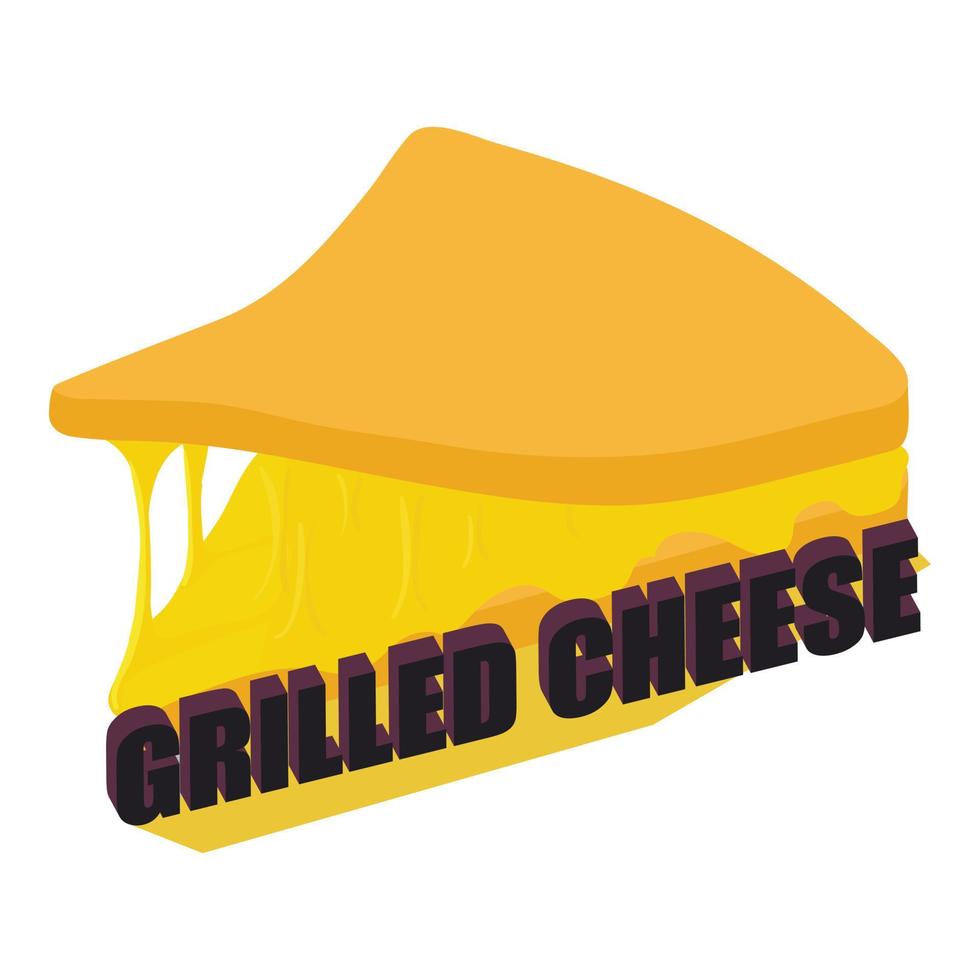 Grilled cheese icon isometric vector. Hot homemade mozzarella cheese sandwich vector