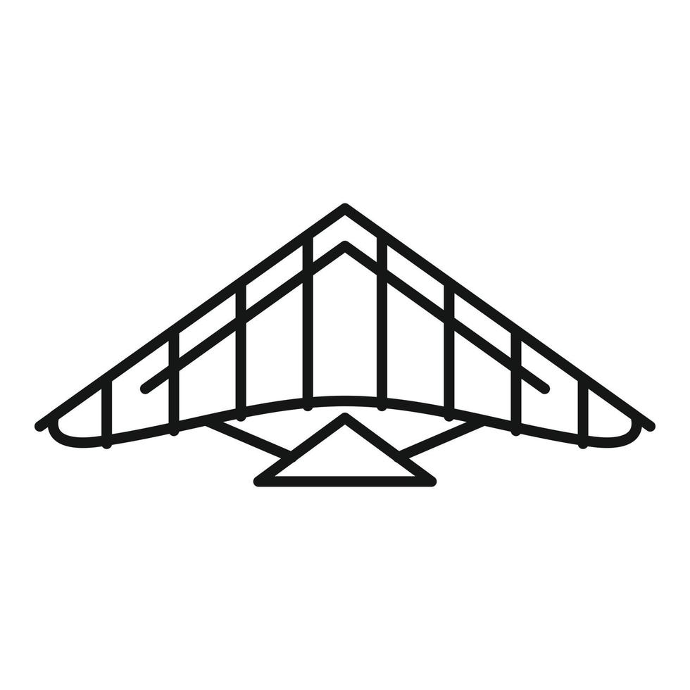 Fly glider icon outline vector. Para air vector