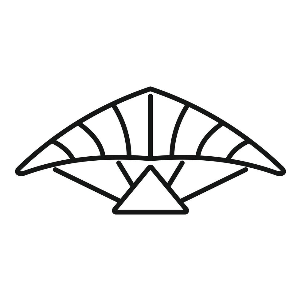Airplane icon outline vector. Para air vector