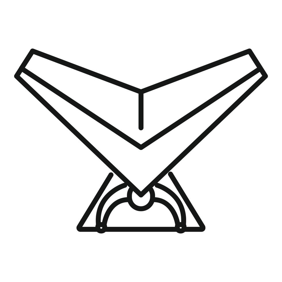 Sky hang glider icon outline vector. Para gliding vector