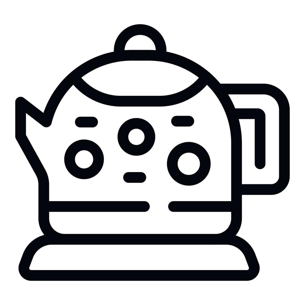 Modern kettle icon outline vector. Water hot vector