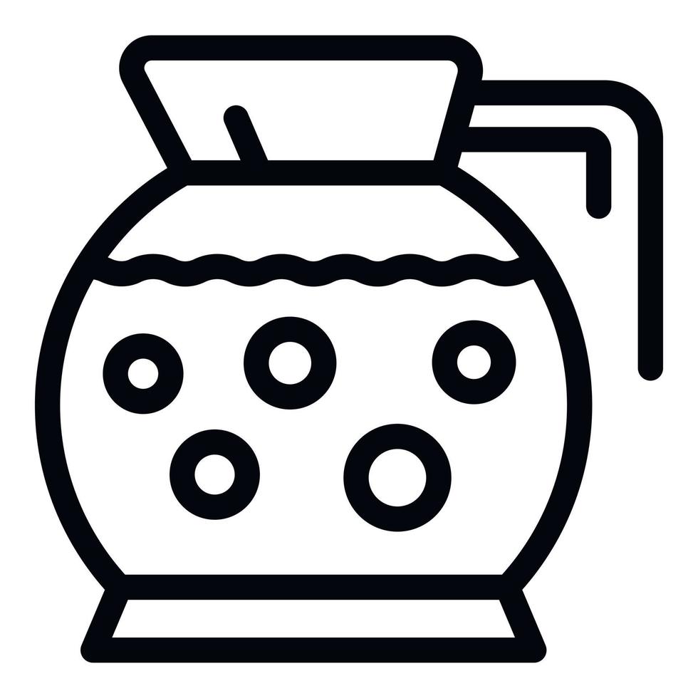 Boiling tea pot icon outline vector. Electric kettle vector