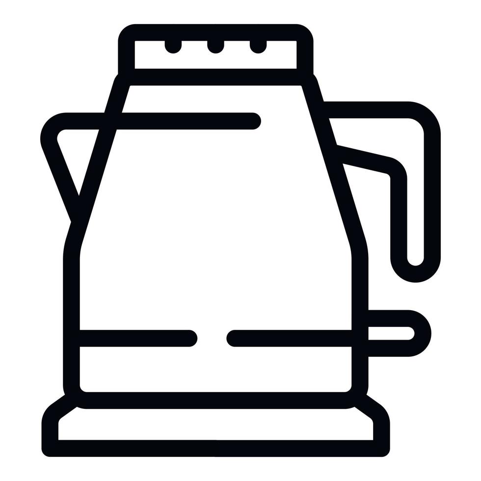 Kitchen kettle icon outline vector. Water hot vector