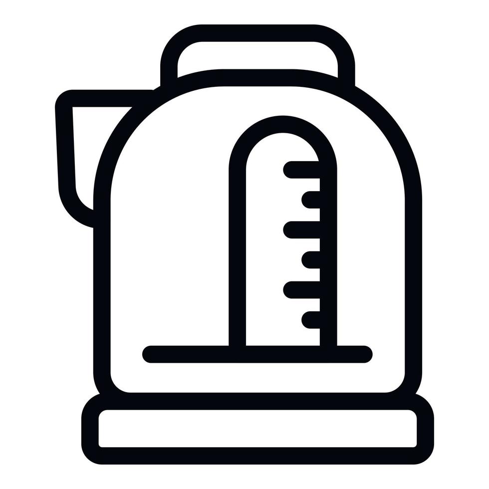 Kettle icon outline vector. Water pot vector