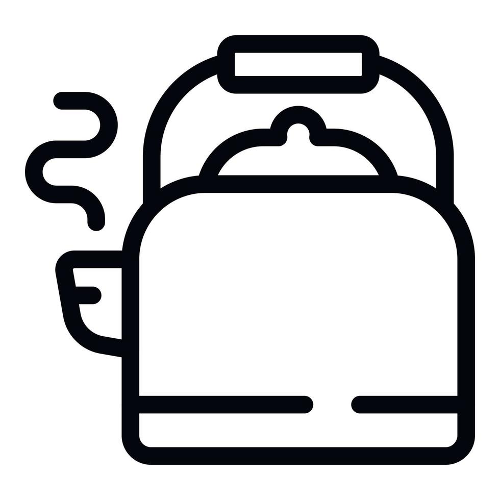 Home hot kettle icon outline vector. Water electric vector