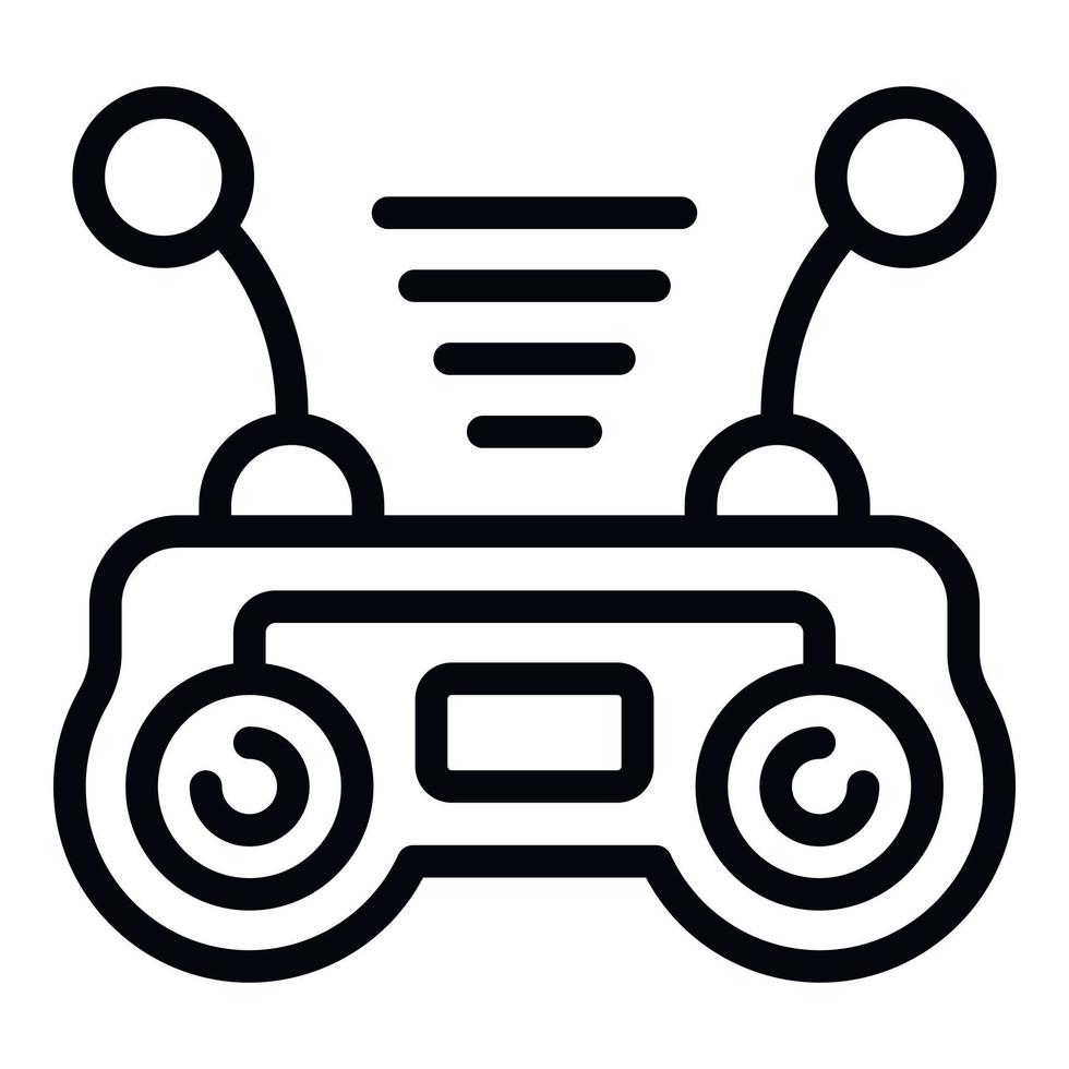 Radio control tool icon outline vector. Child remote toy vector