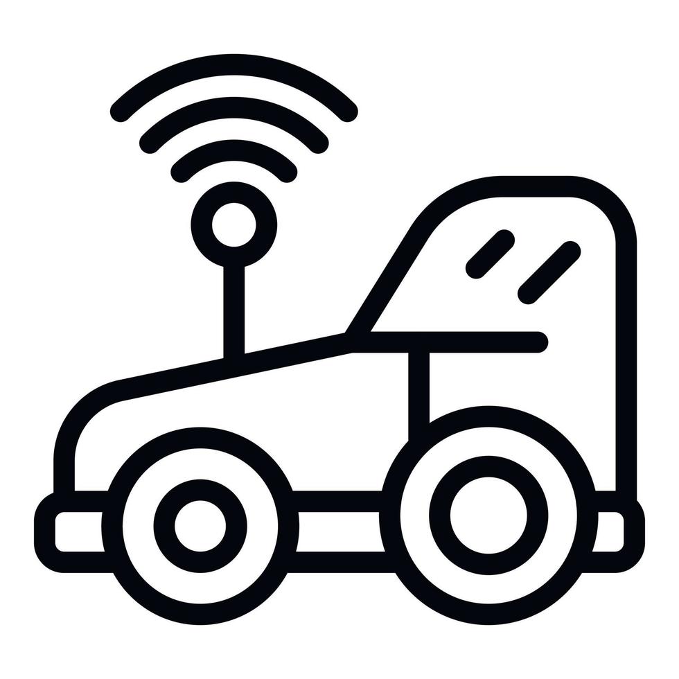 Race car icon outline vector. Radio control vector