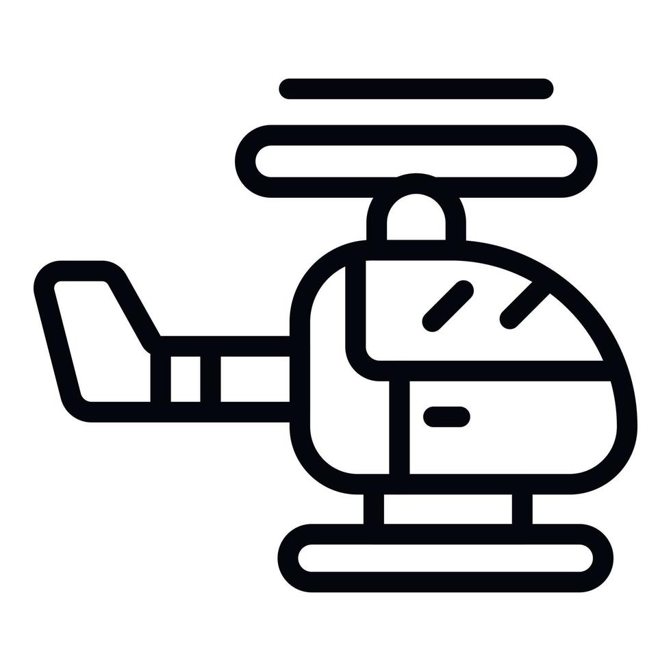 Radio control modern helicopter icon outline vector. Robot toy vector