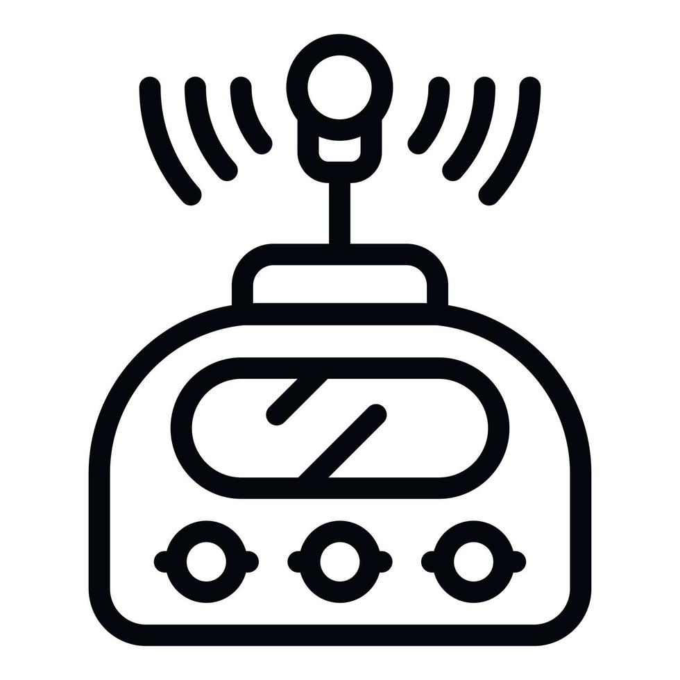 Remote control unit icon outline vector. Child radio vector