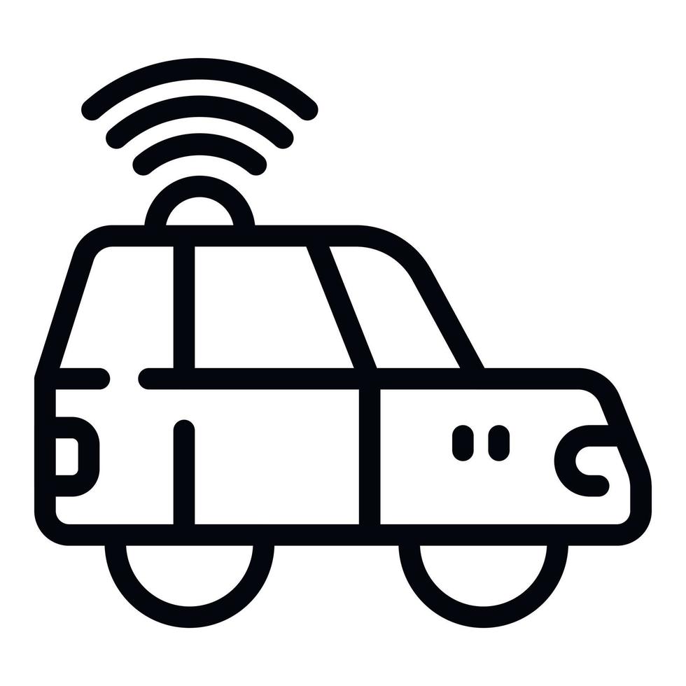 Car radio control icon outline vector. Remote toy vector