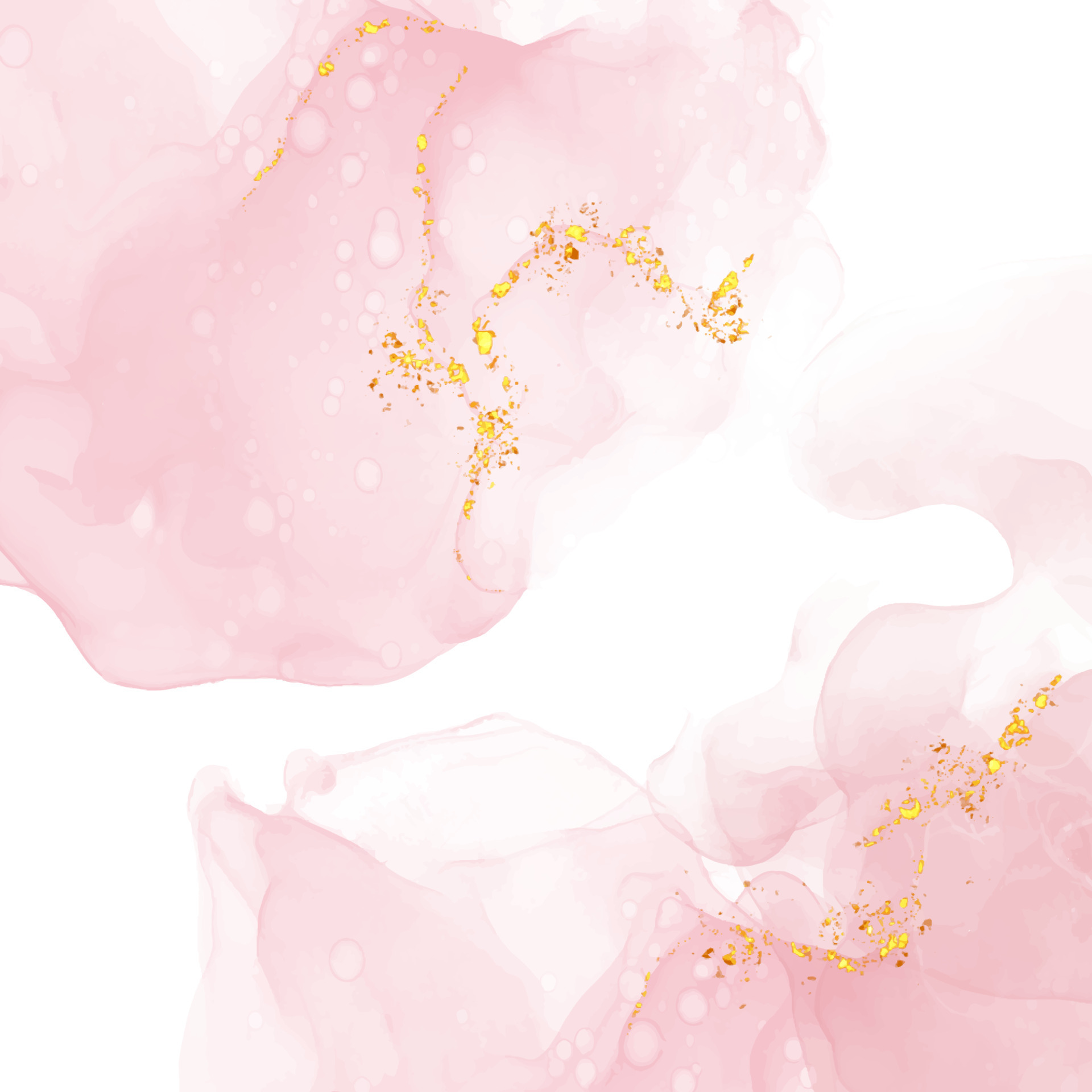 pastel pink alcohol ink background with gold glitter 20266673 Vector ...