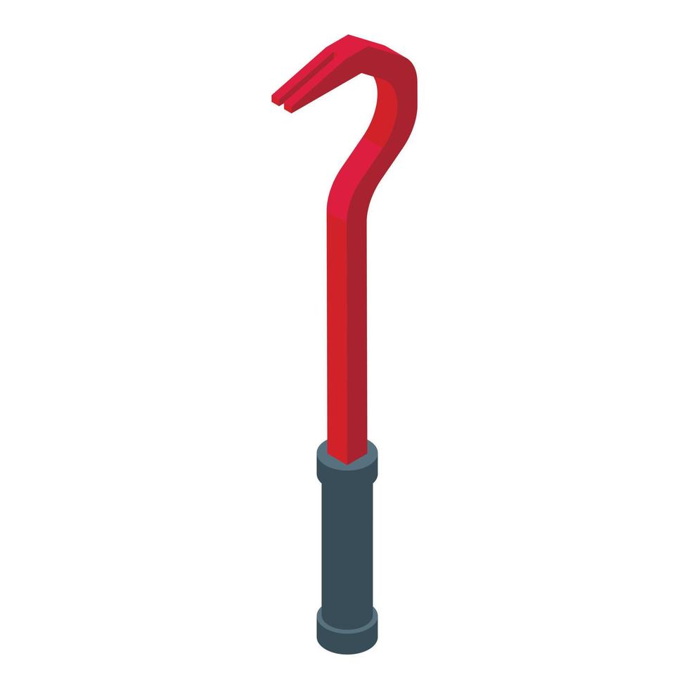 Crowbar tool icon isometric vector. Hand jimmy vector