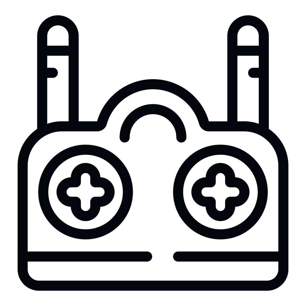 Radio control unit icon outline vector. Remote toy vector