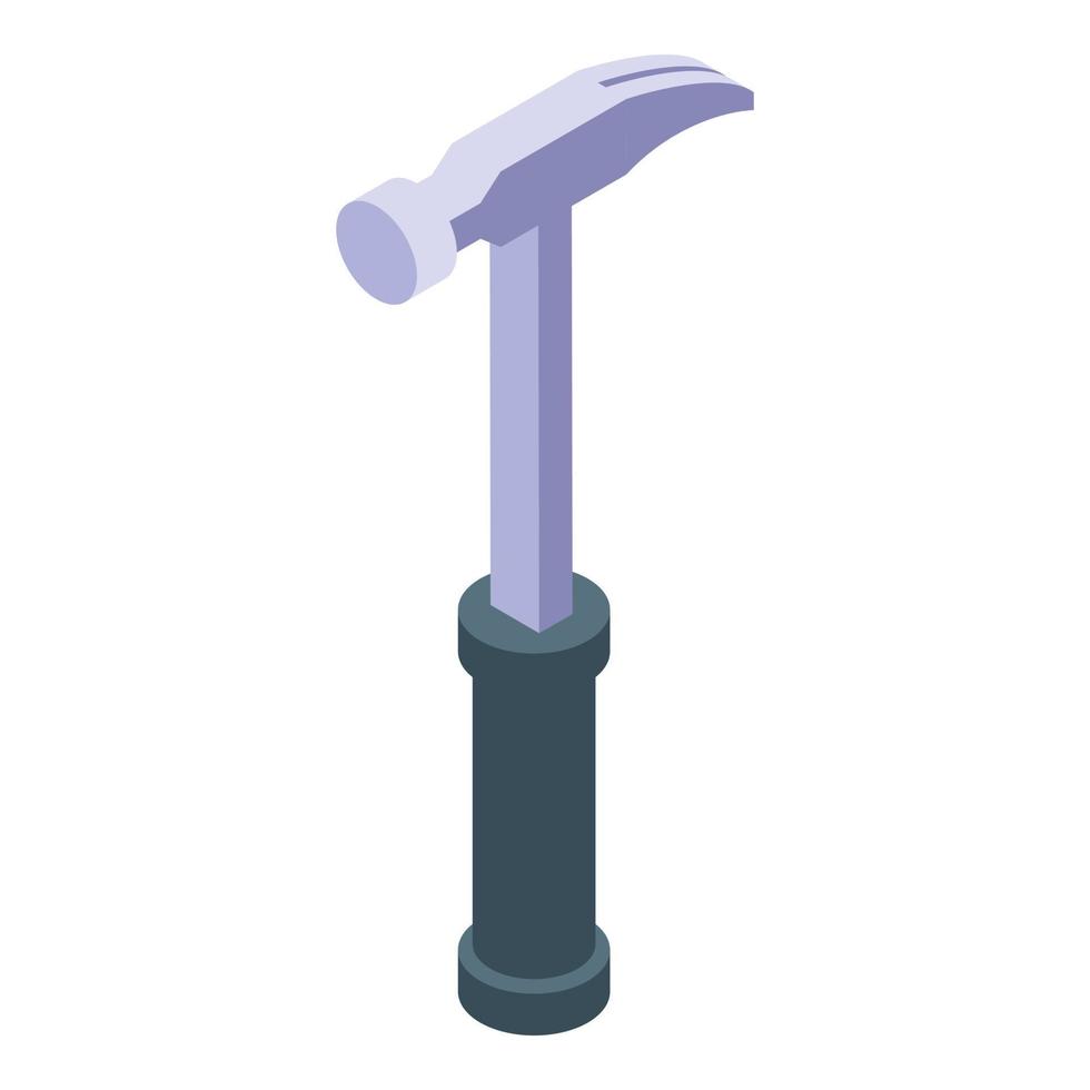 Hammer tool icon isometric vector. Steel crime vector