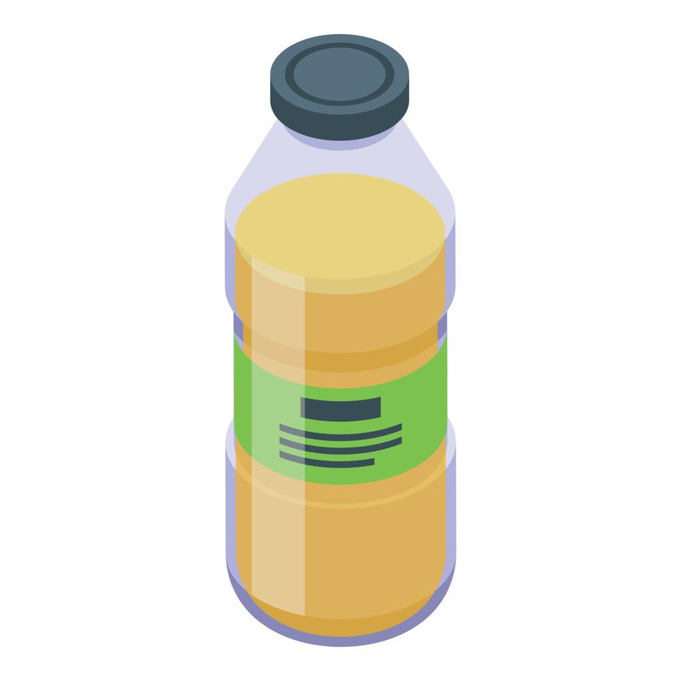 Carrot juice bottle icon isometric vector. Glass food vector