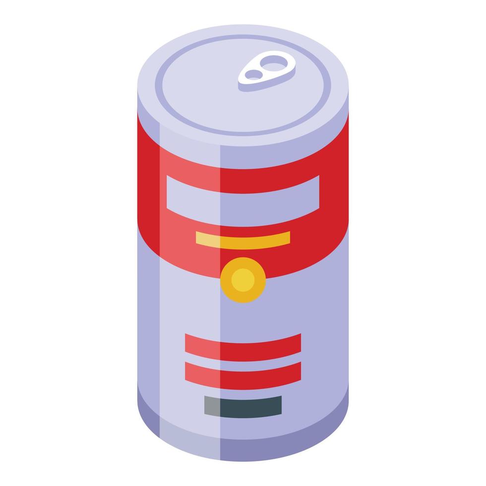 Bomb shelter drink tin icon isometric vector. Metal safety vector