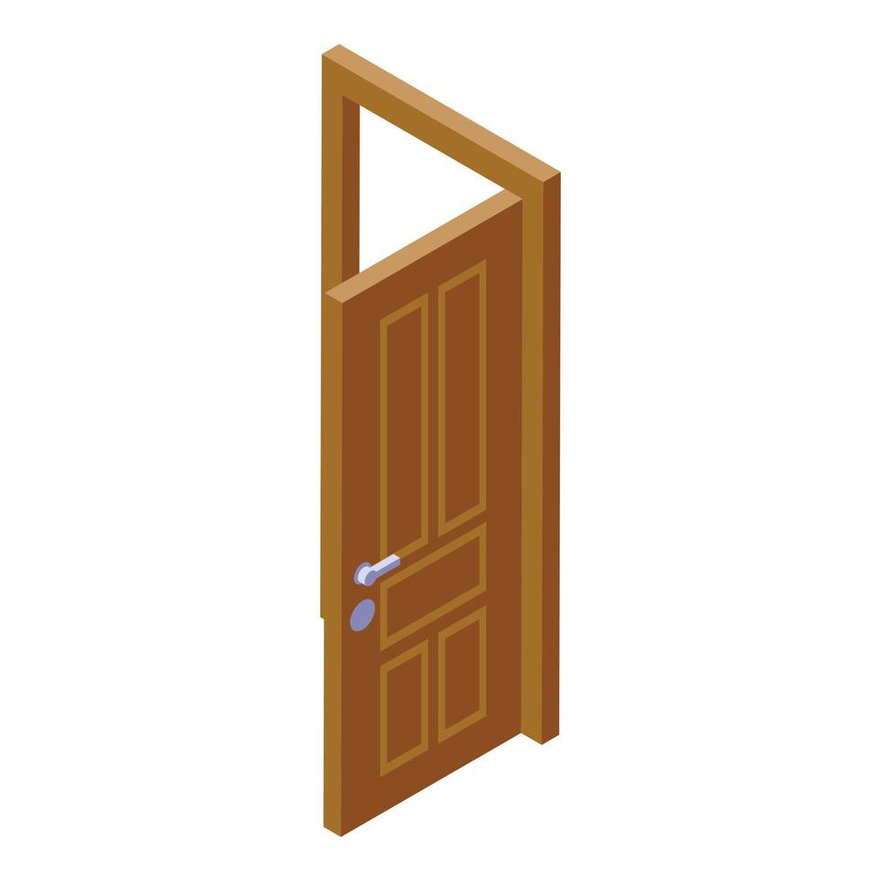 Crowbar open door icon isometric vector. Tool bar vector