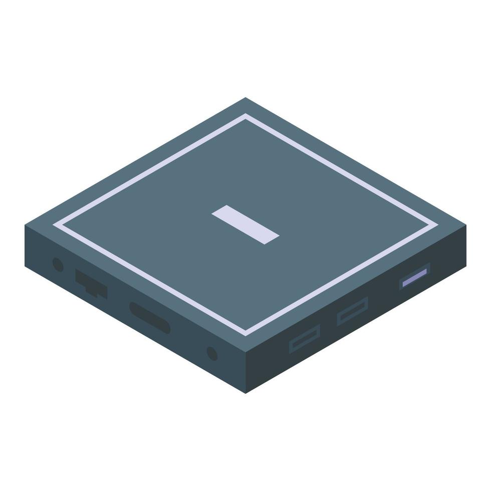 Smart box icon isometric vector. Internet video vector