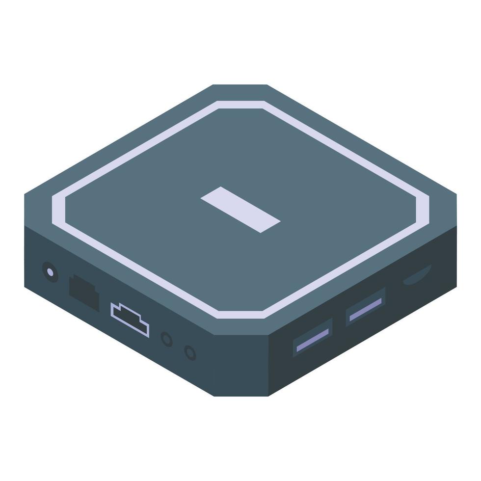 Digital box icon isometric vector. Internet tv vector