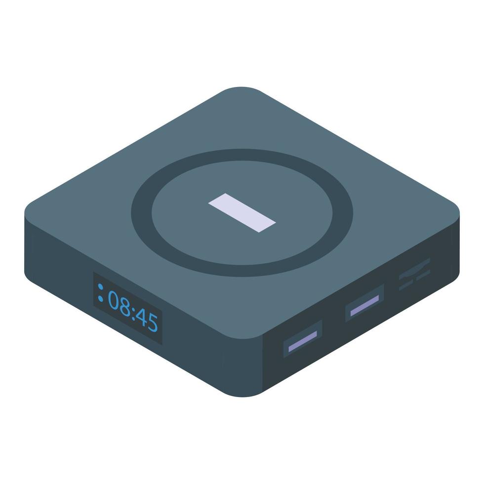 Smart TV box icon isometric vector. Internet video vector