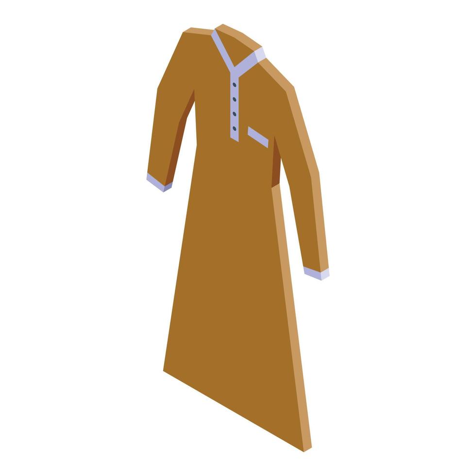 Muslim fashion icon isometric vector. Arab girl vector