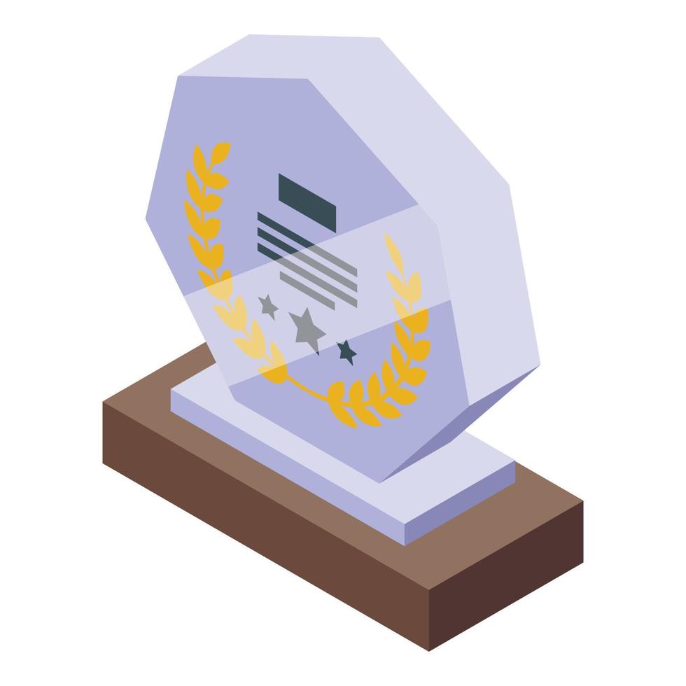 Contest trophy icon isometric vector. Cup award vector