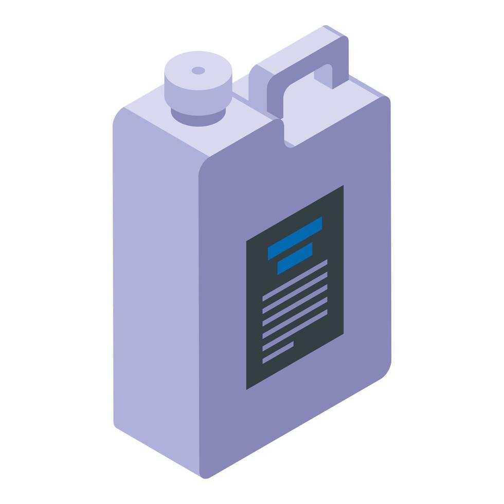 Canister epoxy resin icon isometric vector. Table design vector