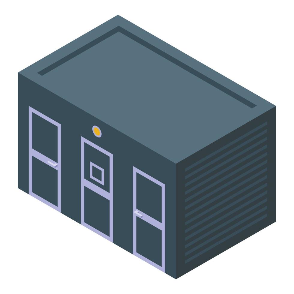 Black toilet icon isometric vector. Public wc vector