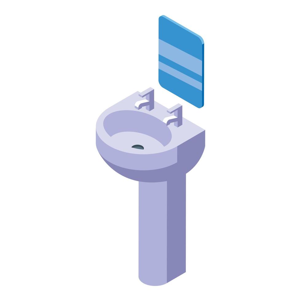 lavabo icono isométrica vector. público baño vector