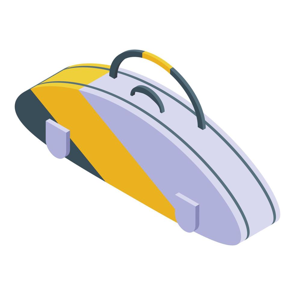 Kitesurfing bag icon isometric vector. Wind surf vector