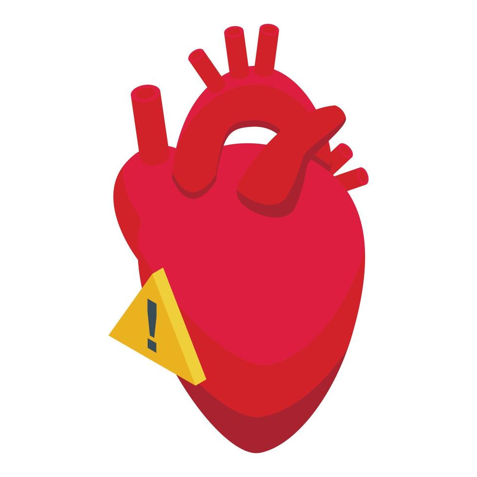 Heart problem icon isometric vector. Fat disease vector
