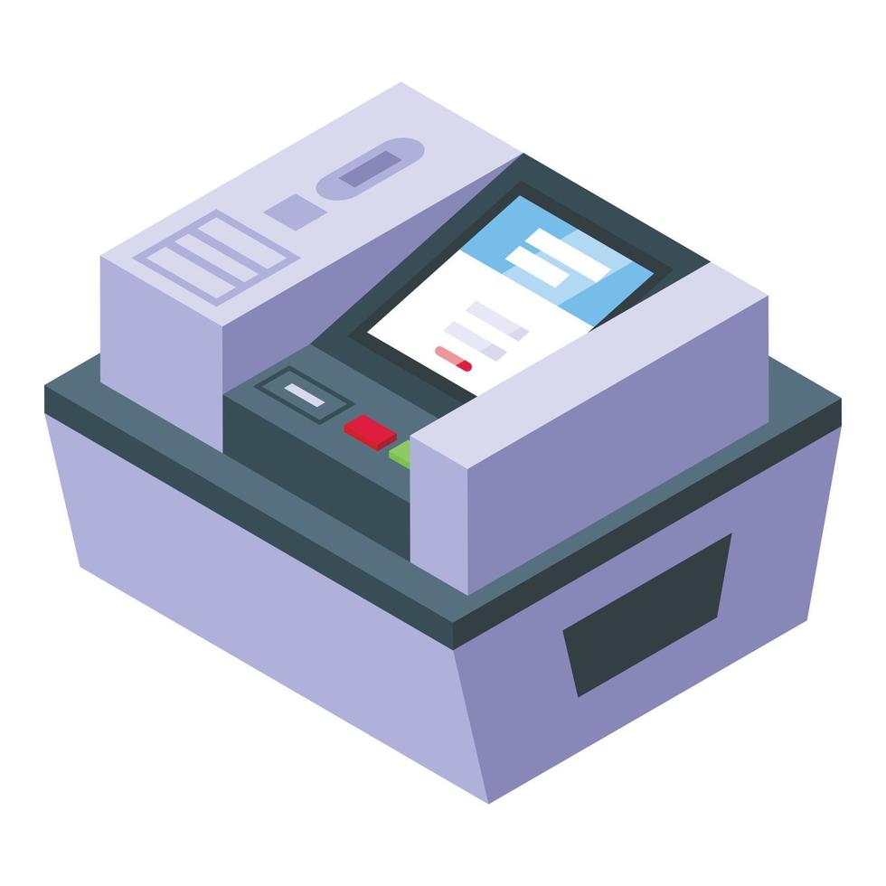 Electronic voiting device icon isometric vector. Vote election vector