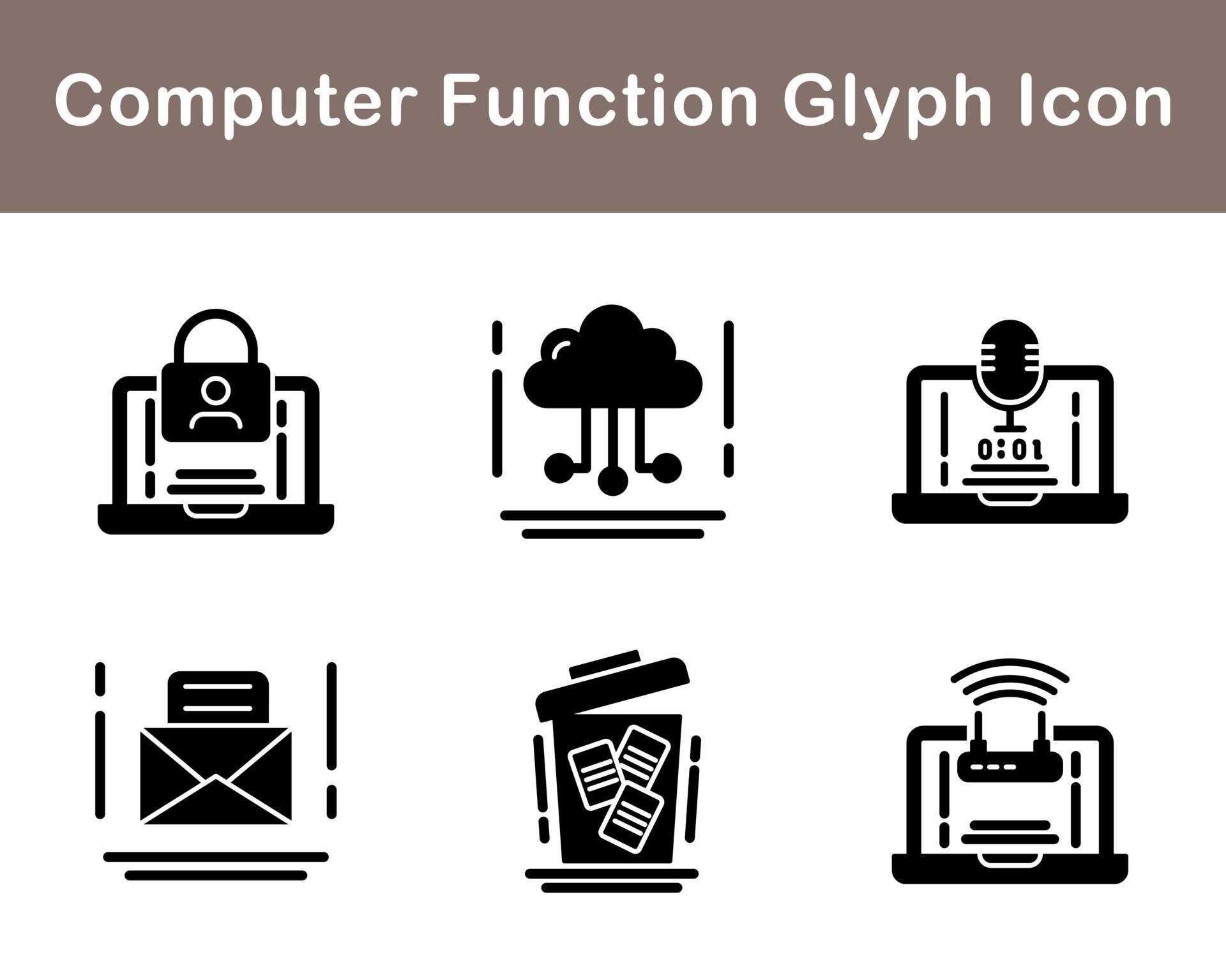 Computer Function Vector Icon Set 20267314 Vector Art at Vecteezy