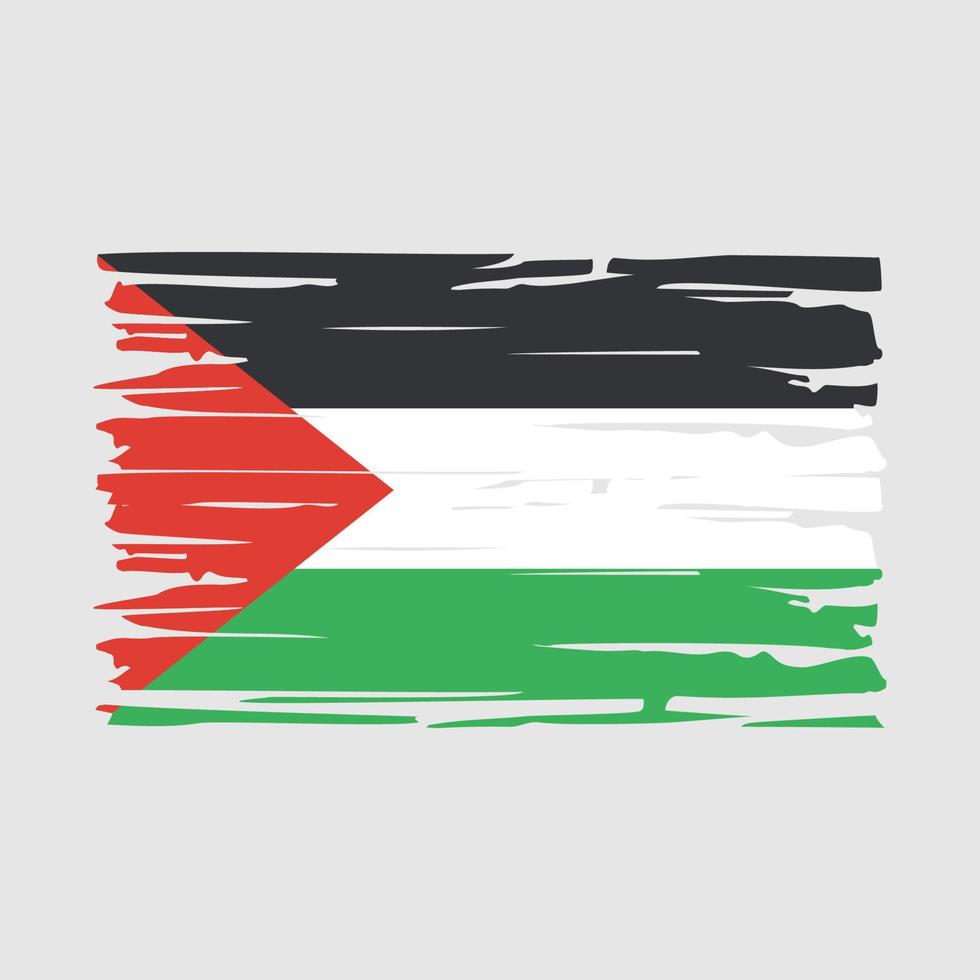 Palestine Flag Brush vector