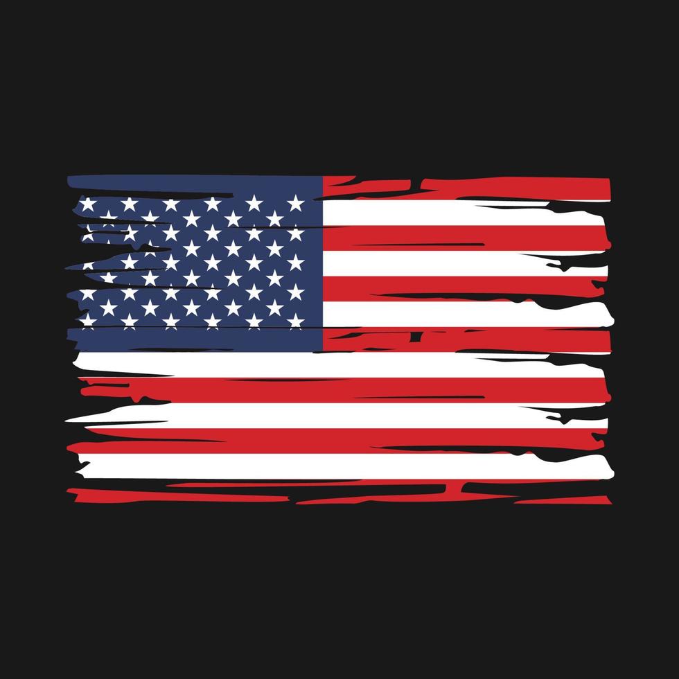 cepillo de bandera americana vector