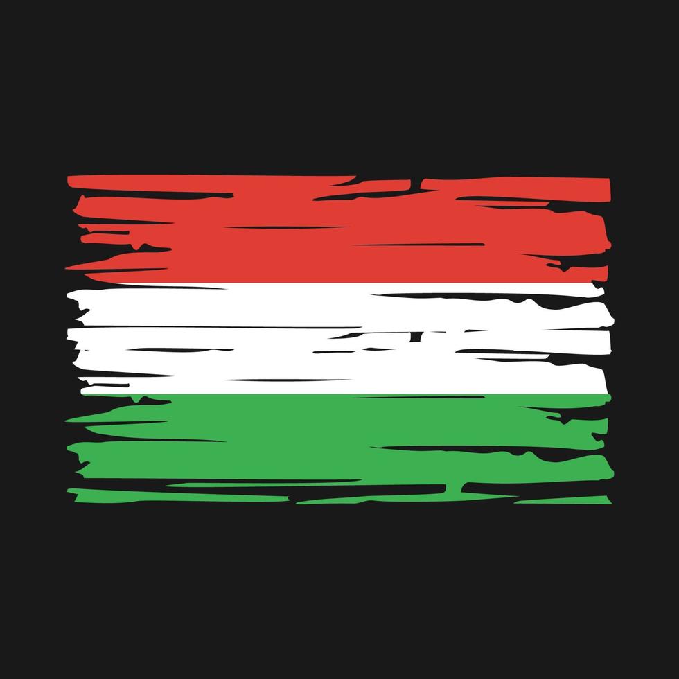 Hungary Flag Brush vector