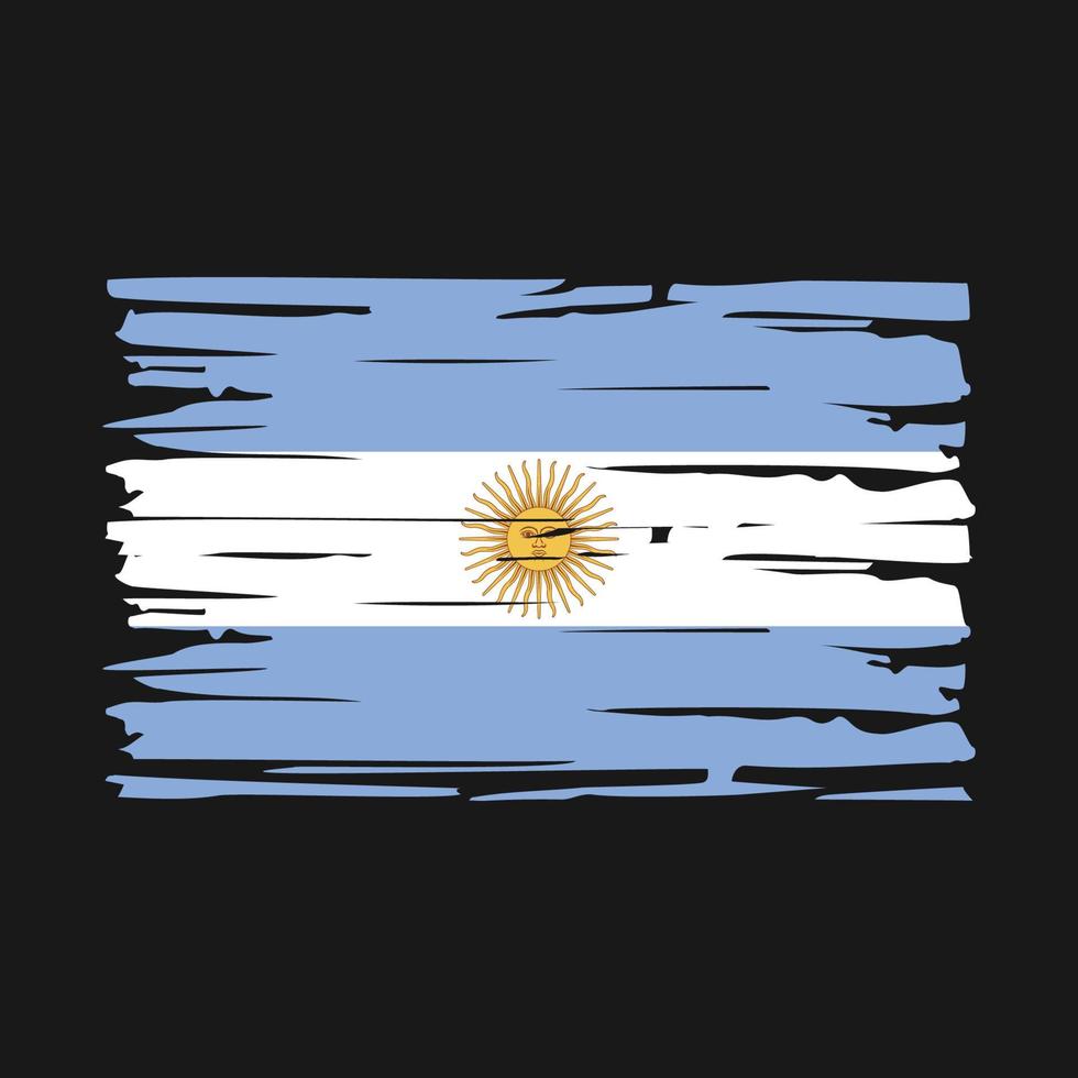 cepillo de bandera argentina vector