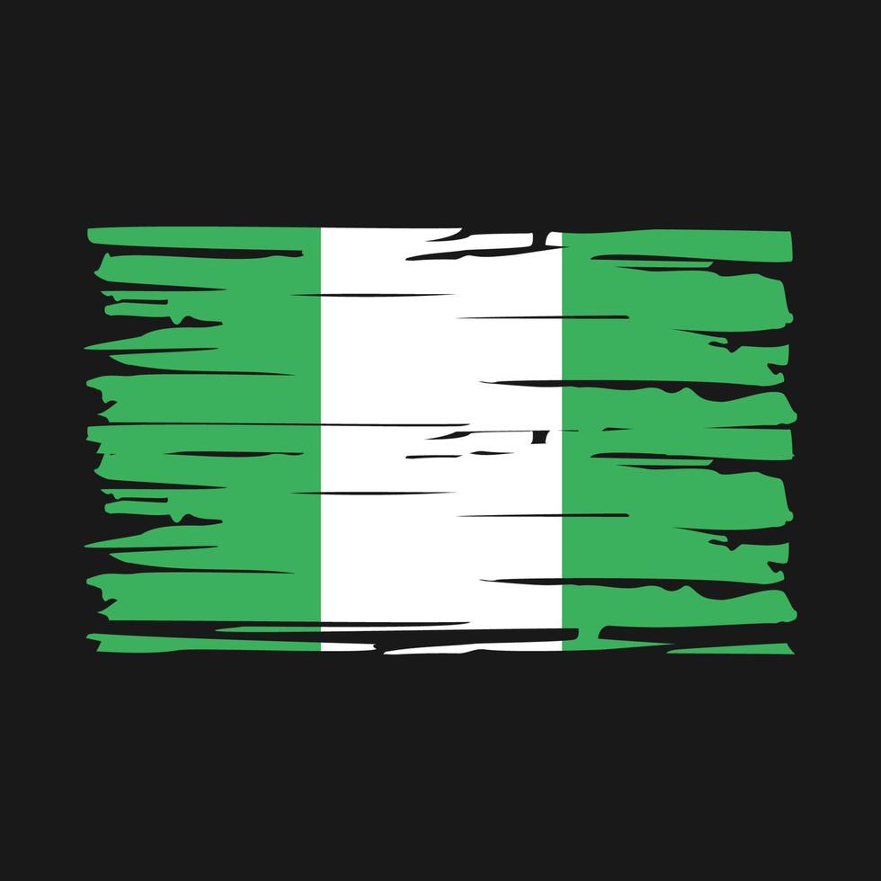 cepillo de bandera de nigeria vector