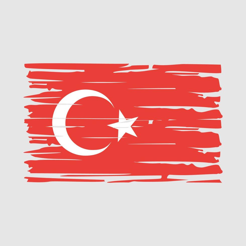 Turkey Flag Brush vector