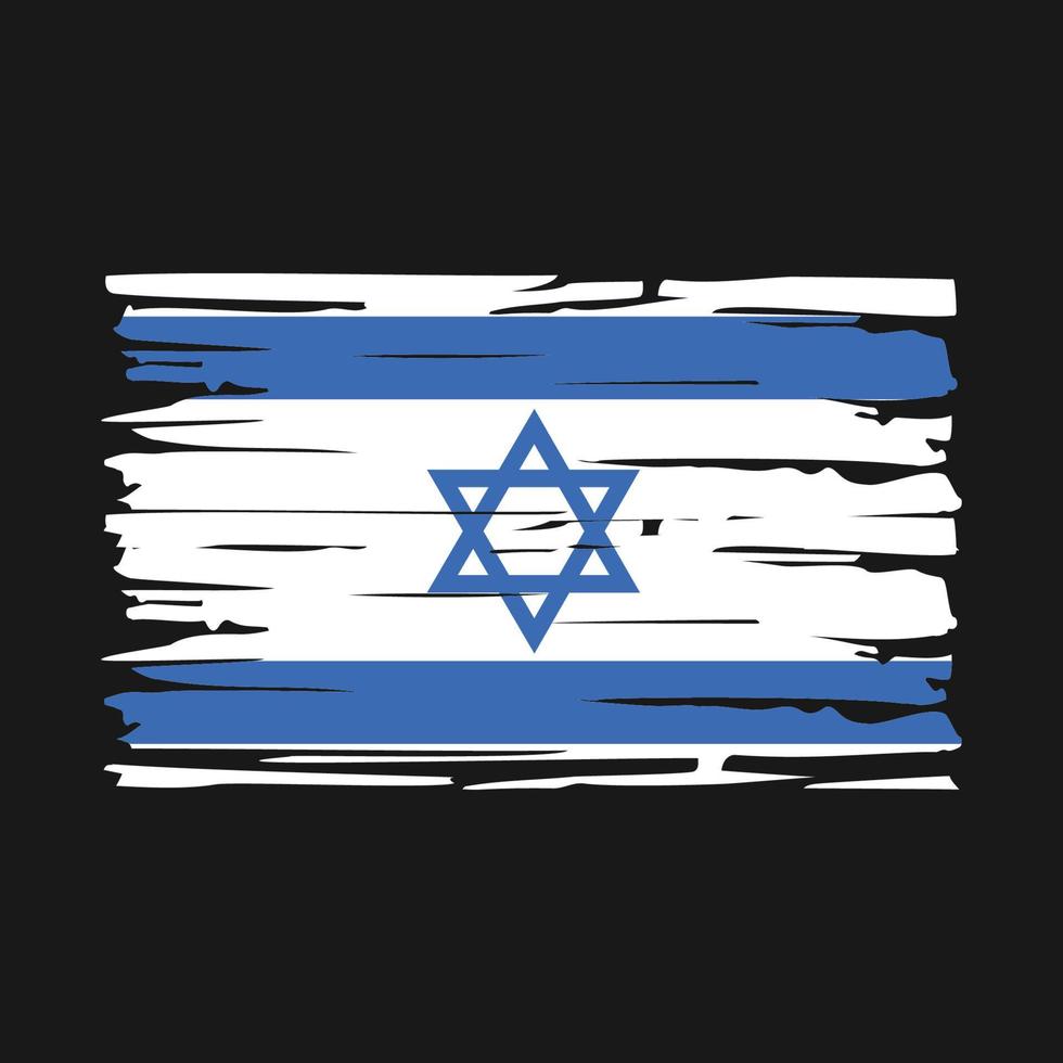 Israel Flag Brush vector