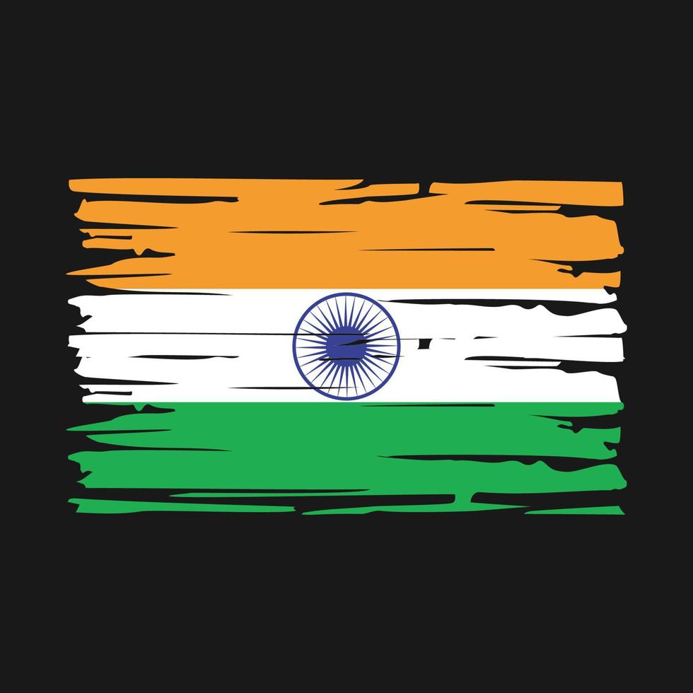 India Flag Brush vector