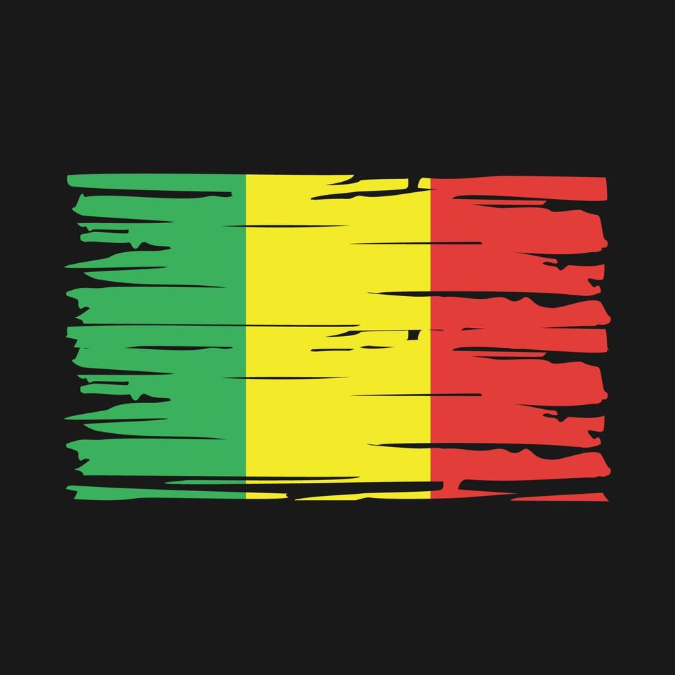 Mali Flag Brush vector