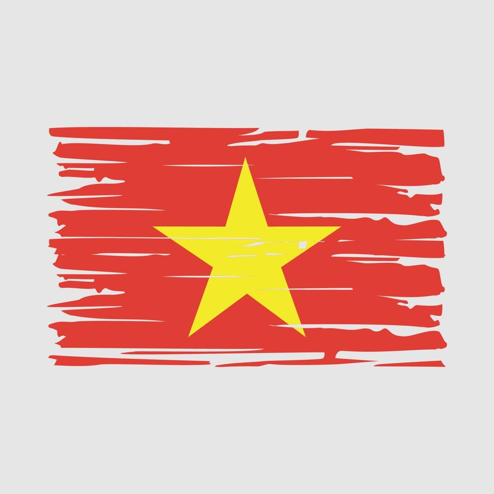 Vietnam Flag Brush vector