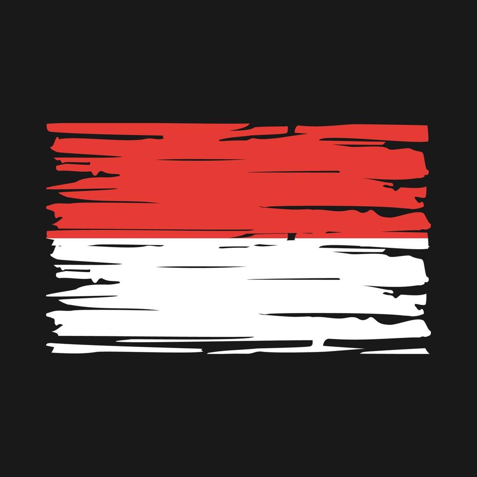 Indonesia Flag Brush vector