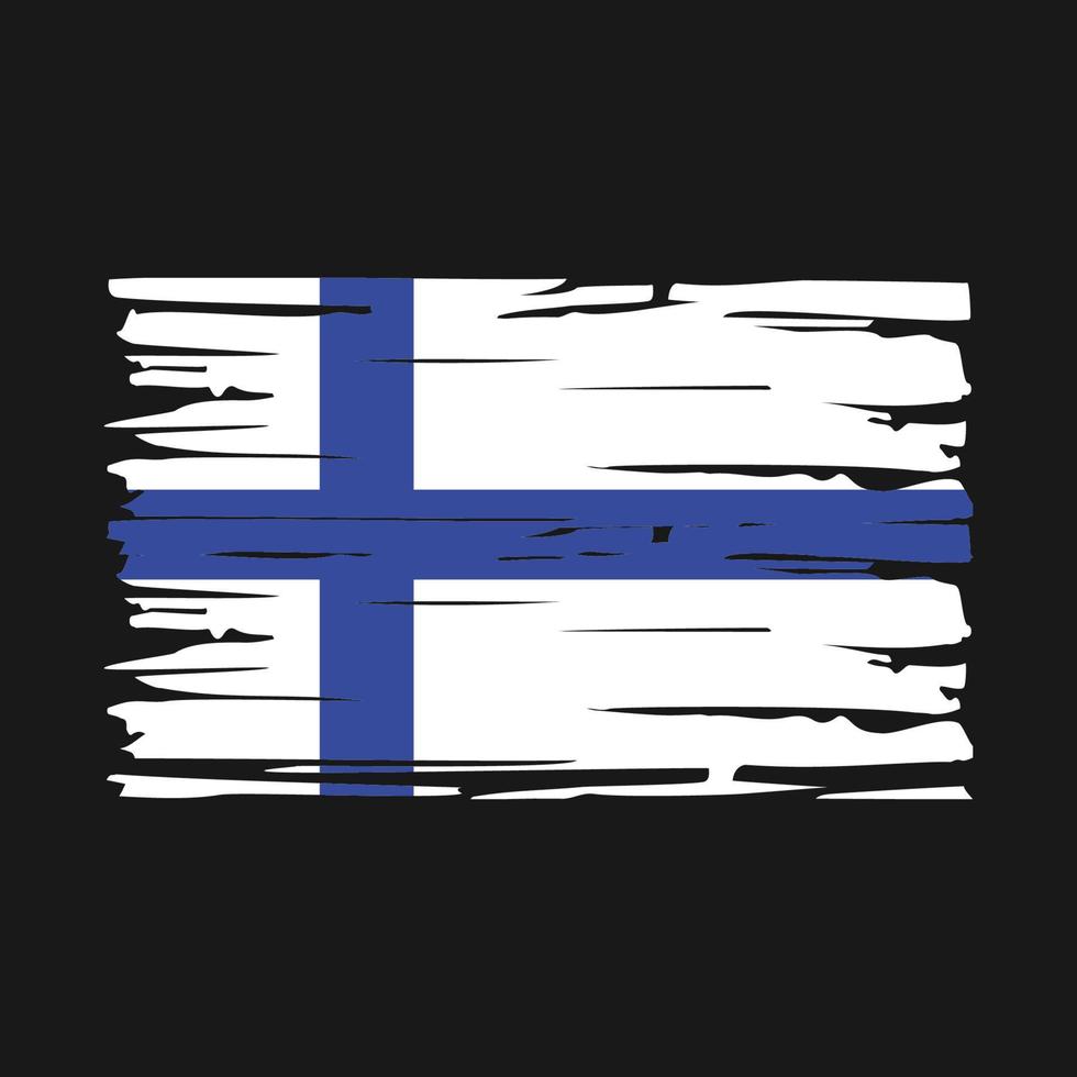 Finland Flag Brush vector