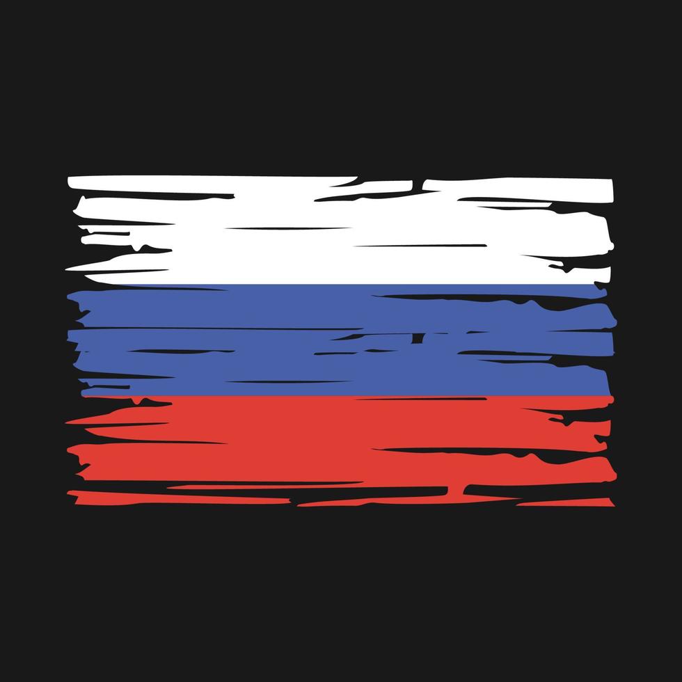 cepillo de bandera de rusia vector