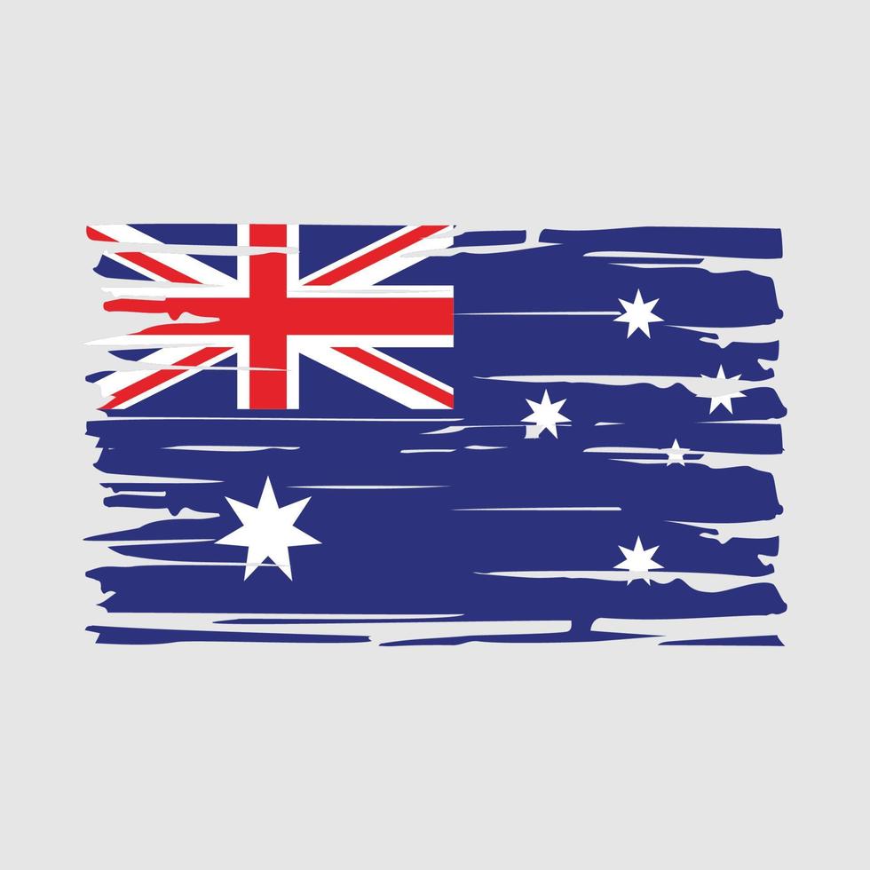 cepillo de bandera de australia vector