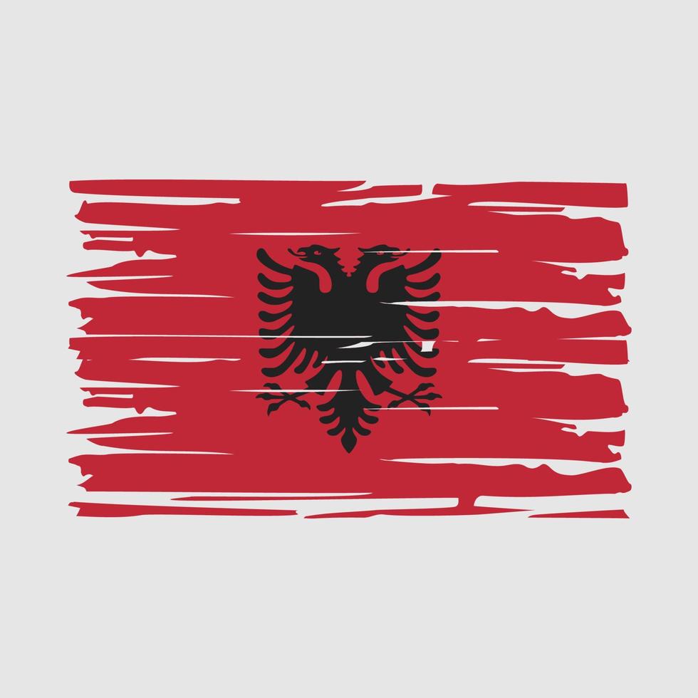 pincel de bandera de albania vector